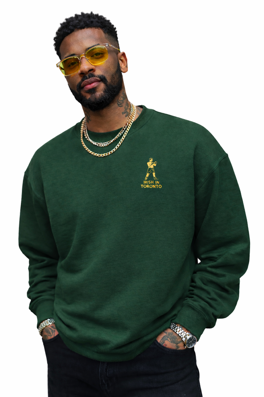 Irish in Toronto Vintage Boxer Embroidered Crewneck Sweatshirt